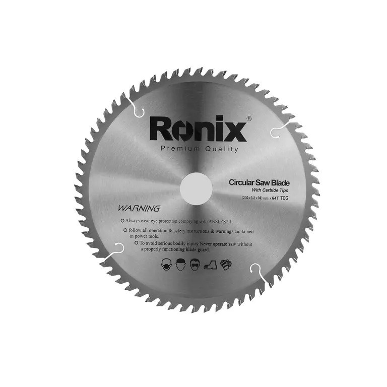 Disco De Serra Circular Mdf 230mm 64 Dentes Ronix Rh-5108